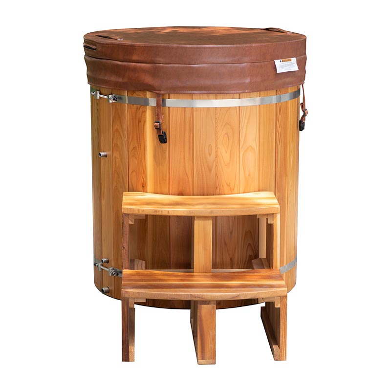 Kültéri Red Cedar hideg merülőkád 304-es rozsdamentes acél béléssel Kültéri Red Cedar hideg merülőkád 304-es rozsdamentes acél béléssel