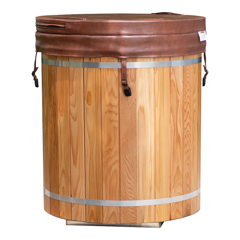 Kültéri Red Cedar hideg merülőkád 304-es rozsdamentes acél béléssel