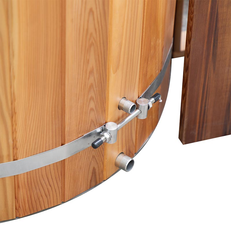 Kültéri Red Cedar hideg merülőkád 304-es rozsdamentes acél béléssel