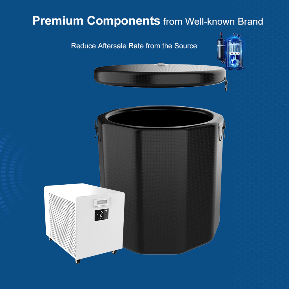 Large Capacity All In One Cold Plunge Tub With Chiller