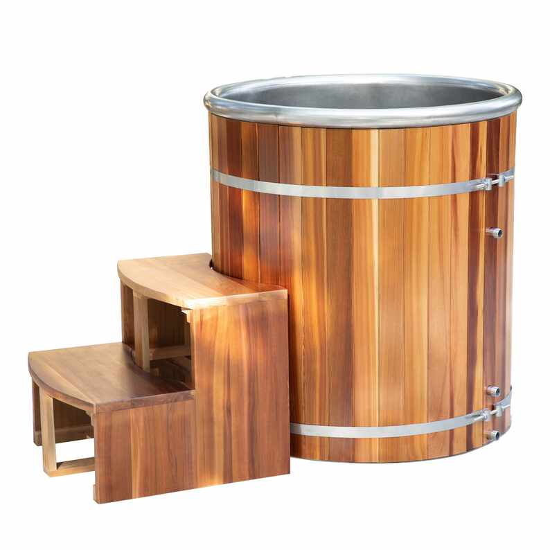 Kerek Red Cedar Cold Plunge kompakt helyreállító kád